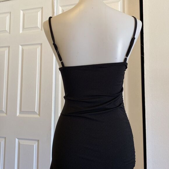 New Spaghetti One Side Rushed Drawstring Party Dress - Picture 3 of 5